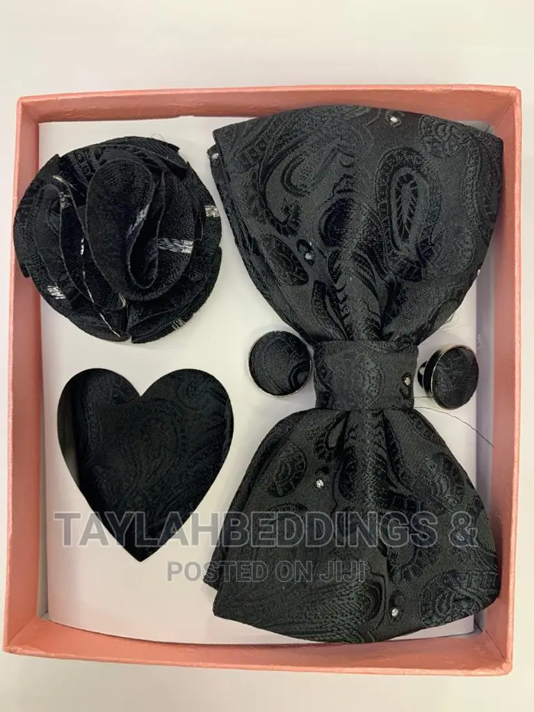 Jacquard Silk Mens Self Bow Tie