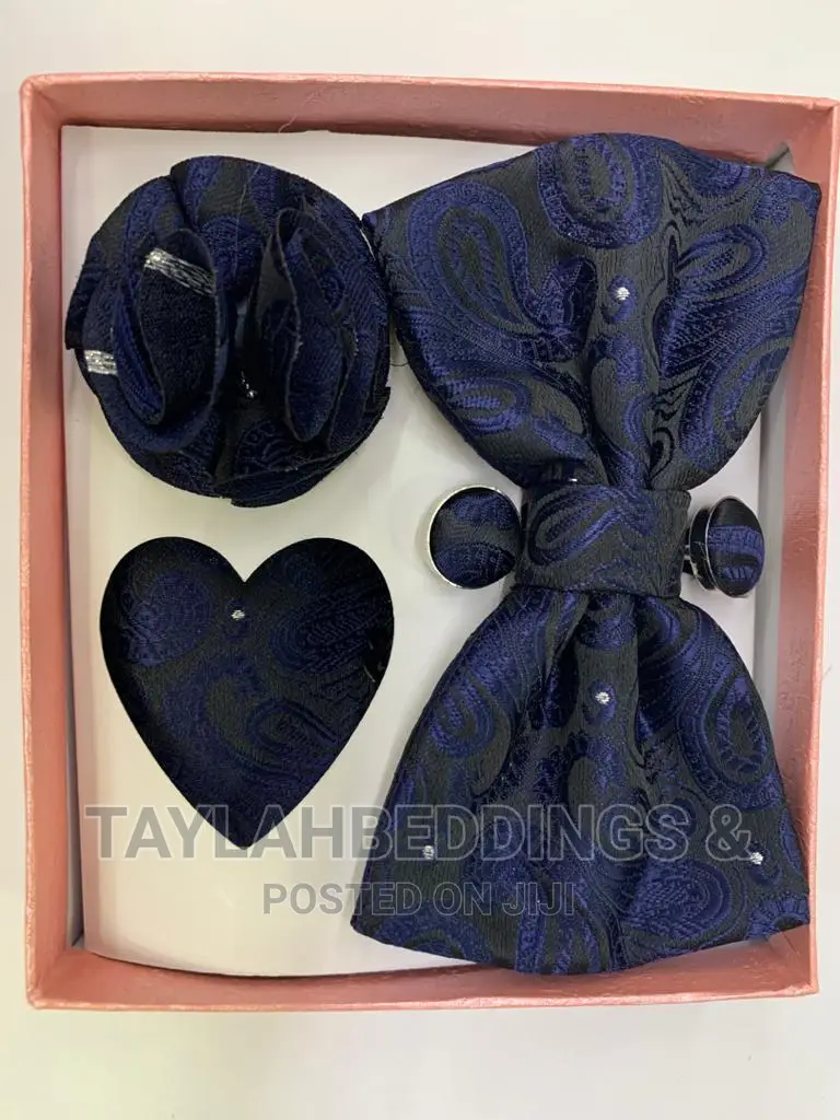 Jacquard Silk Mens Self Bow Tie