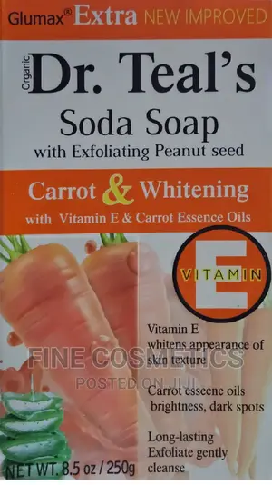 Dr Teals New Improved Glutathione Carrot Whitening Soda Soap