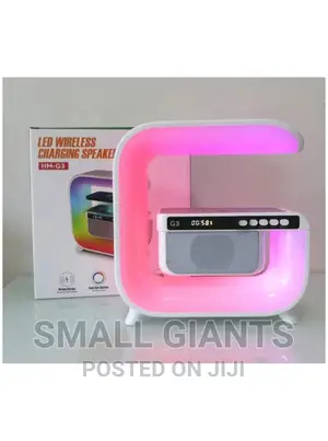 Multifunctional G Shaped Light Wireless Charge Alarm Clock