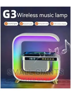 Multifunctional G Shaped Light Wireless Charge Alarm Clock