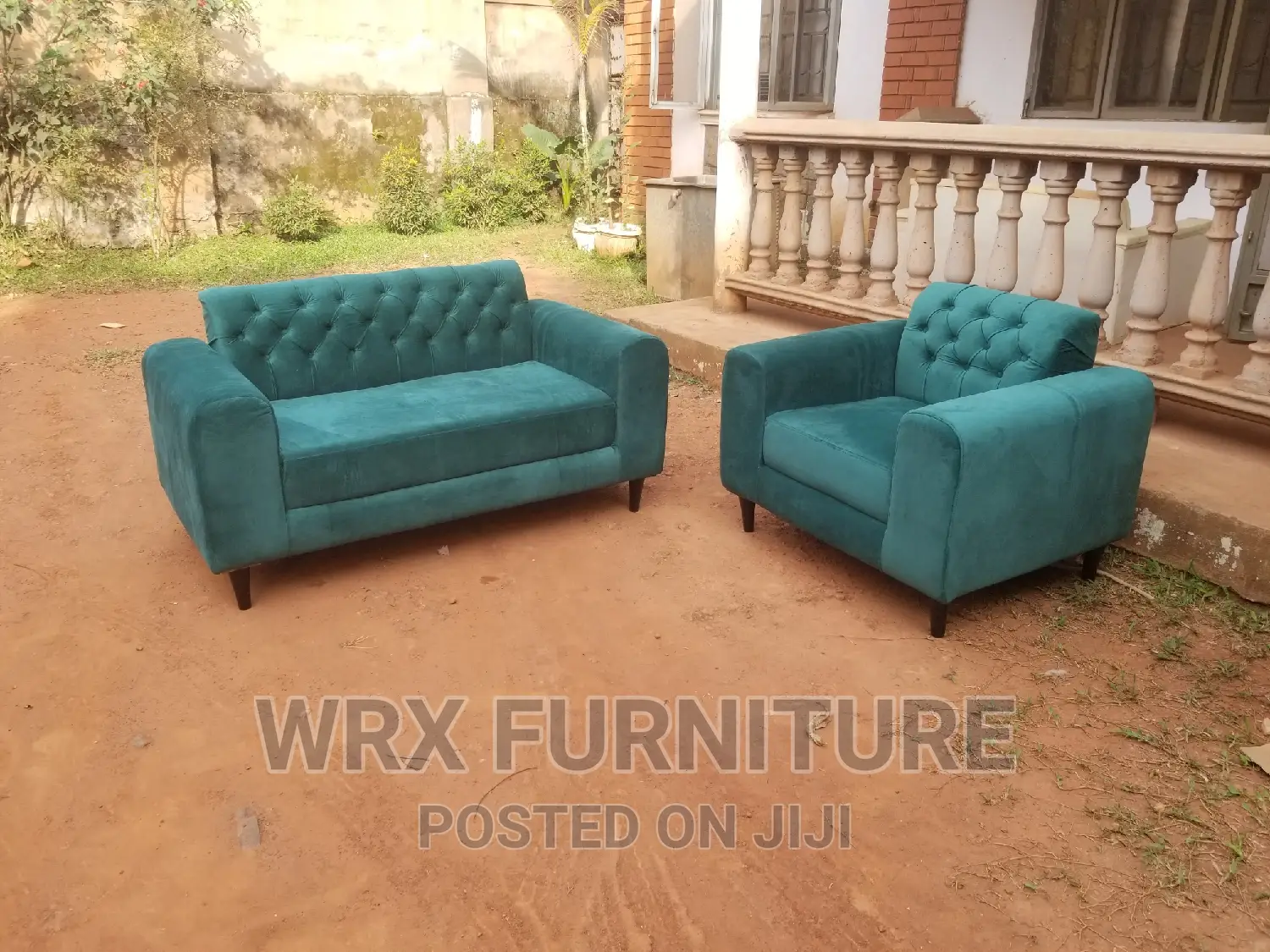 Green Five Seater Sofa