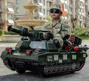 Kid 12V Ride on Electric Car Remote Control Green Army Tank