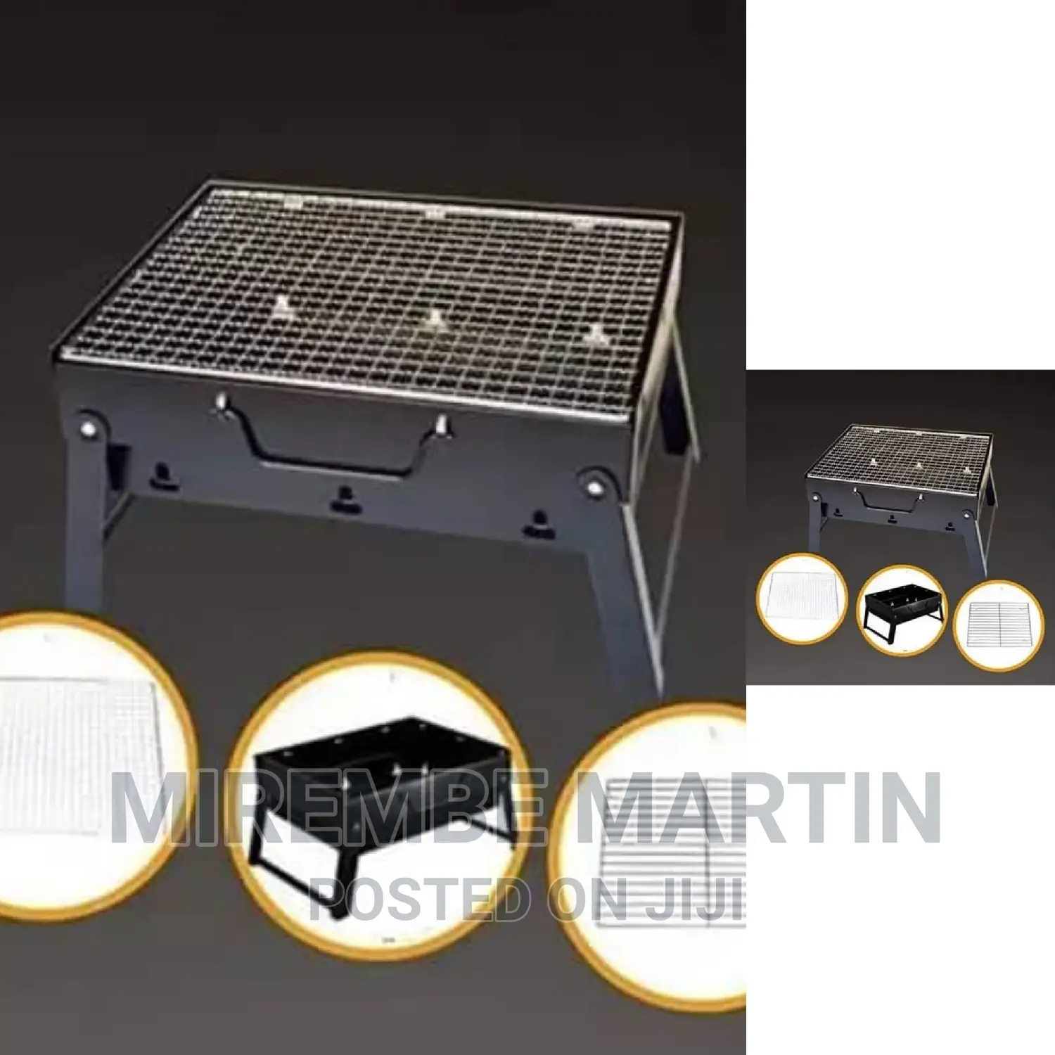 Black in Color Portable BBQ Grill