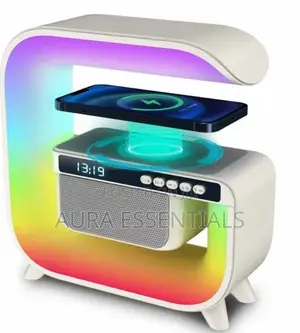 Multifunctional G Shaped Light Wireless Charge Alarm Clock