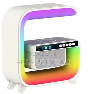 Multifunctional G Shaped Light Wireless Charge Alarm Clock