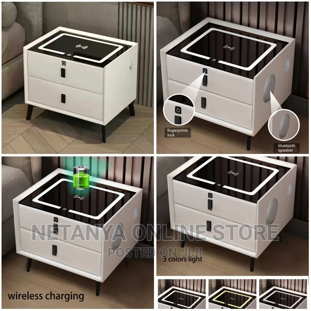 Smart Bedside Table With Bluetooth Speaker