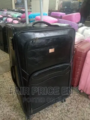 Pure Leather Suitcases Bag.Large.( Black)