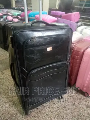 Pure Leather Suitcases Bag.Large.( Black)
