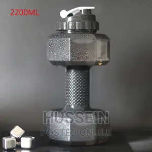 Dumbbells Shaped Plastic Big Gym Water Bottle 600ml