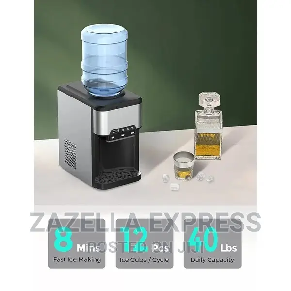 Water Dispenser and Ice Tube Maker Ice Cubes Ready in 7 Mins