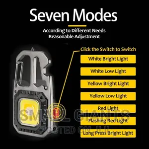 Rechargeable Multifunctional Keychain Light