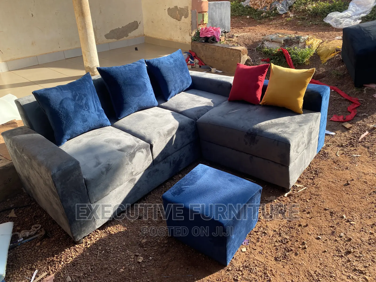 Mini Blue Gray Sofa