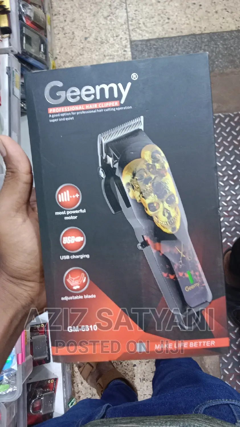 Sokany Geemy Regheable Hair Clipper Shaving Machine – White