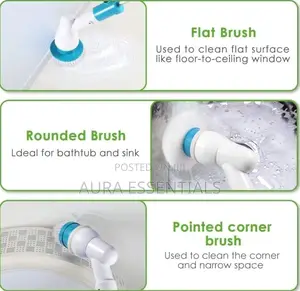 Hurricane Spray Spin Tile Scrubber Floor Mop Cleaner Brush