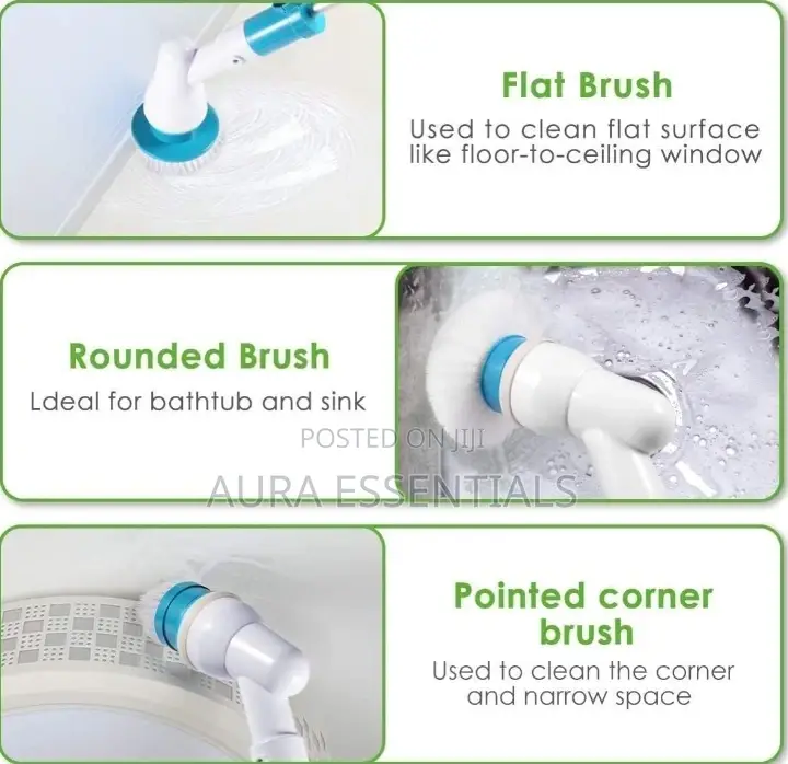 Hurricane Spray Spin Tile Scrubber Floor Mop Cleaner Brush