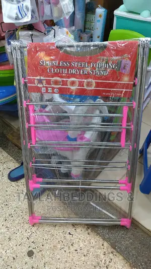 Metallic Hanger Vertical Foldable Laundry Compact Portable