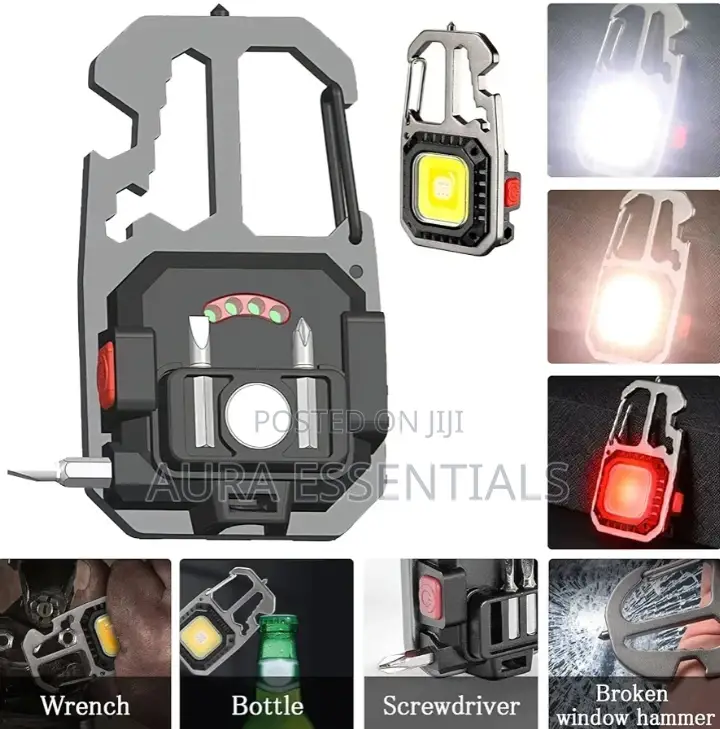 Rechargeable Multifunctional Keychain Light