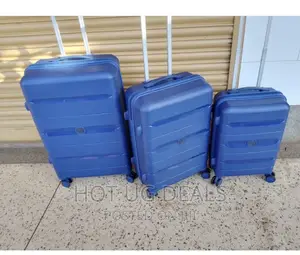 Small Size 4 Wheel Waterproof Plastic Travel Suitcase - Blue