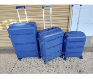 Small Size 4 Wheel Waterproof Plastic Travel Suitcase - Blue