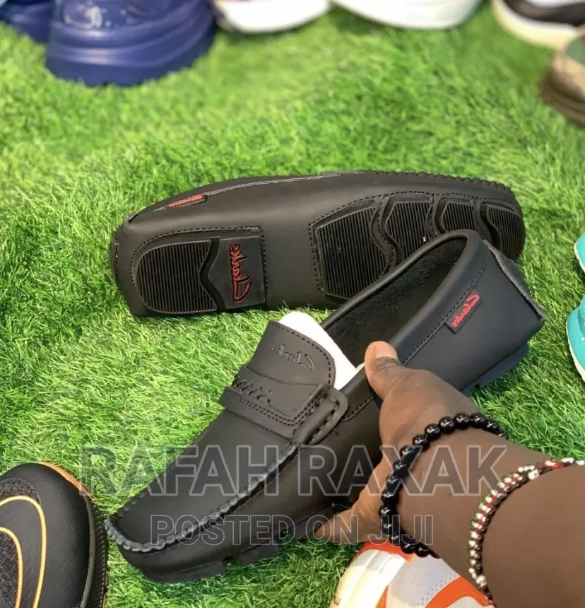 Classic Black Clarks Moccasins