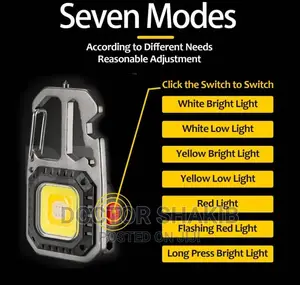 Rechargeable Multifunctional Keychain Light