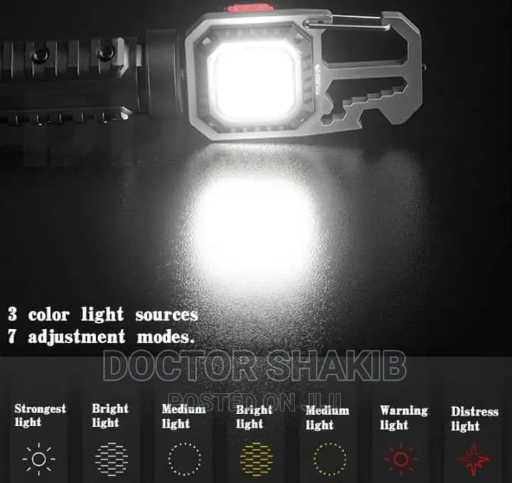 Rechargeable Multifunctional Keychain Light