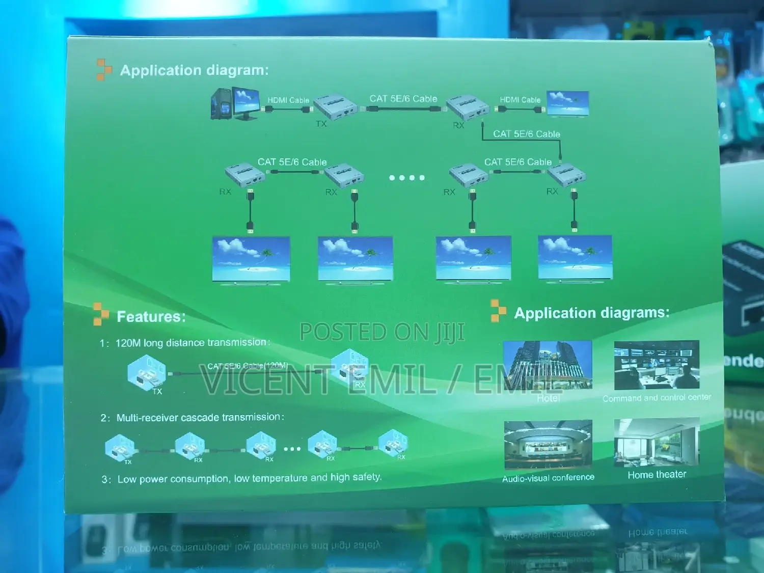 HDMI Extender Cascade Connection 120 Meters