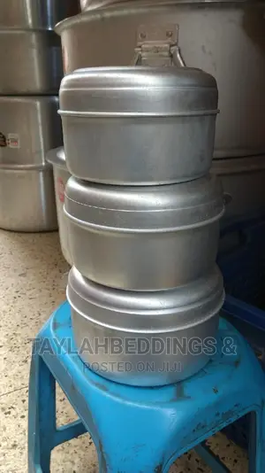 3 in 1 Silver Aluminum Lunch Box