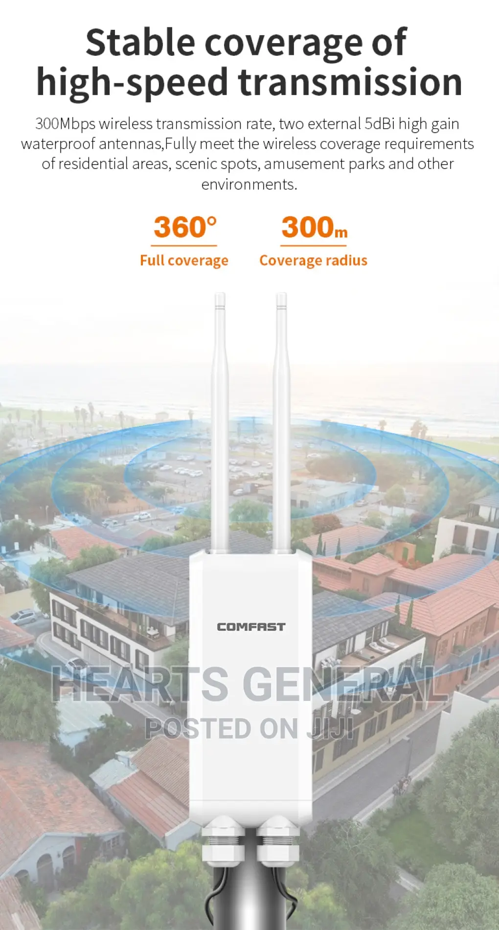 Outdoor Wireless Access Point 300mps ( Comfast )