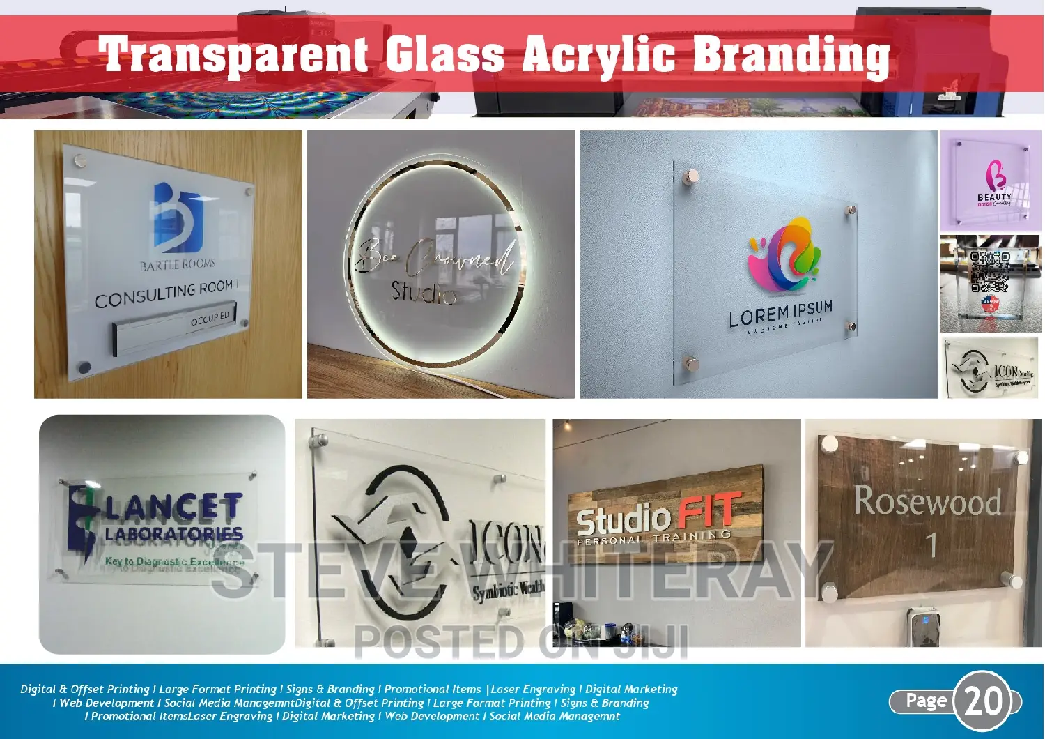 Office Transparent Wall Logo, and Acrylic