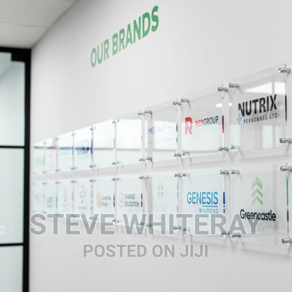 Office Transparent Wall Logo, and Acrylic