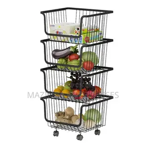 4tier Rotating Kitchen Trolley and Rack