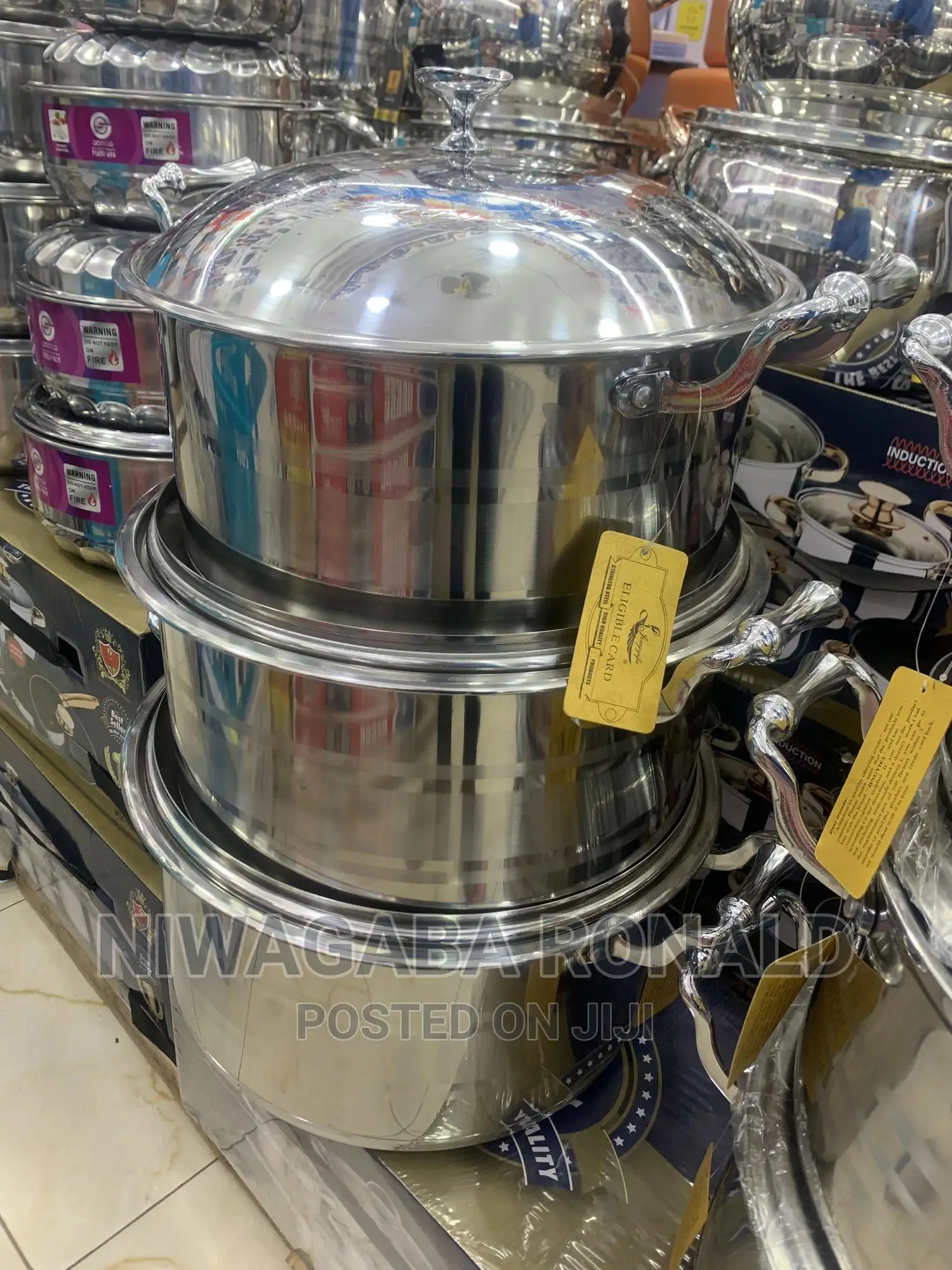 Heavy Stainless Steel Serving Cookware Dishes 30,32,34cm