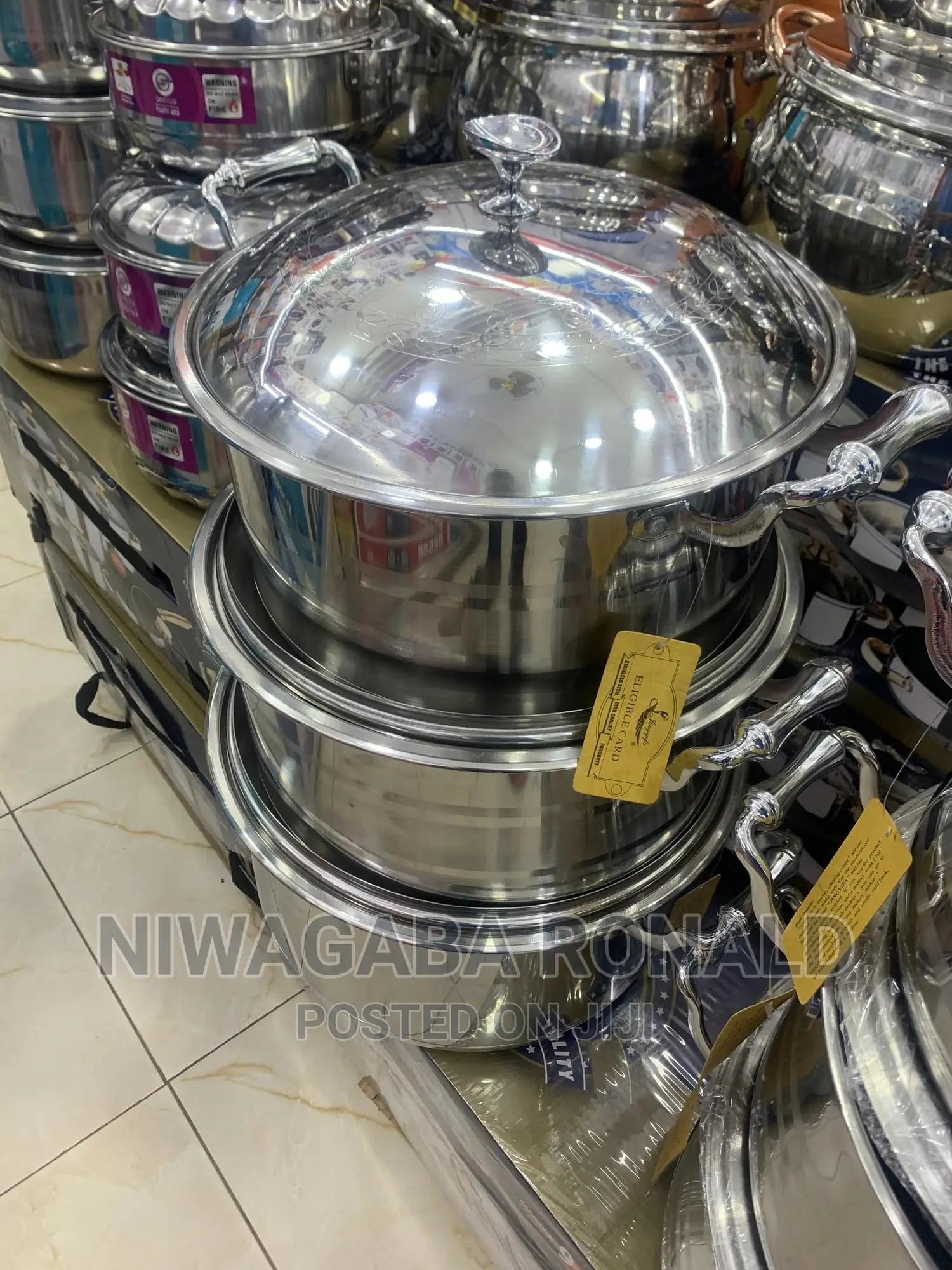 Heavy Stainless Steel Serving Cookware Dishes 30,32,34cm