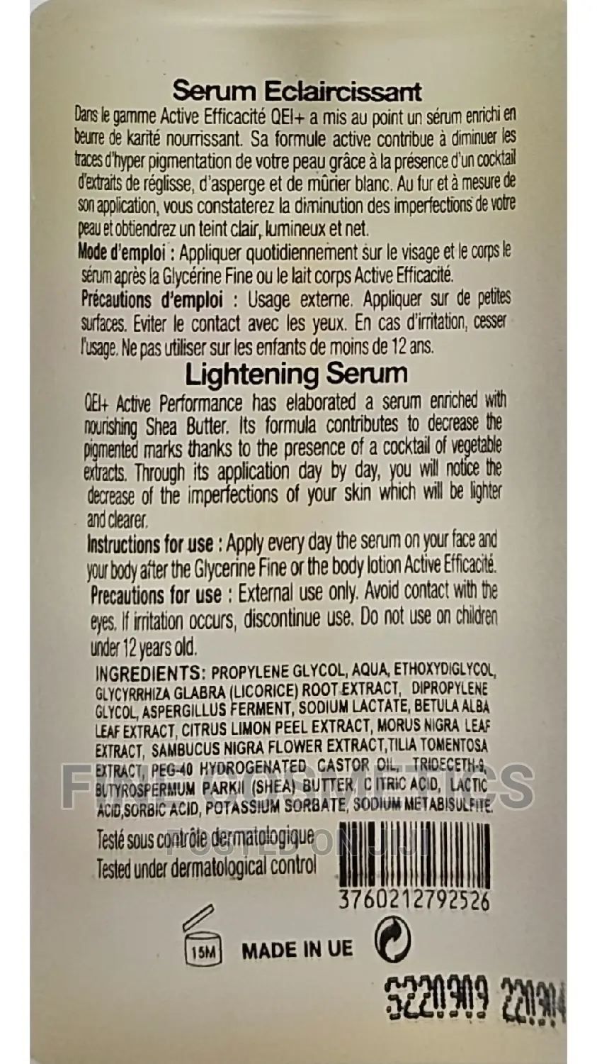 1PC Original QEI+ Paris Lightening Serums . Qei Serum