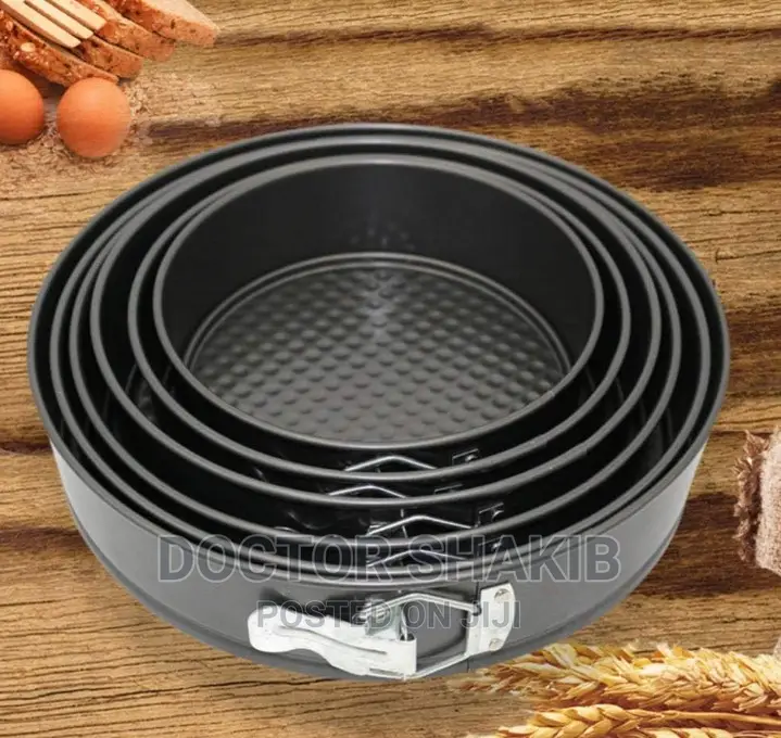6pcs Nonstick Roundshaped Leak Proof Cake Moulding Pans