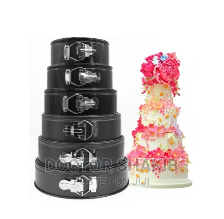 6pcs Nonstick Roundshaped Leak Proof Cake Moulding Pans