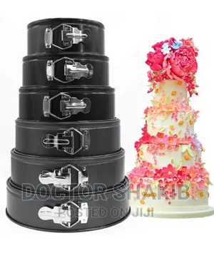 6pcs Nonstick Roundshaped Leak Proof Cake Moulding Pans