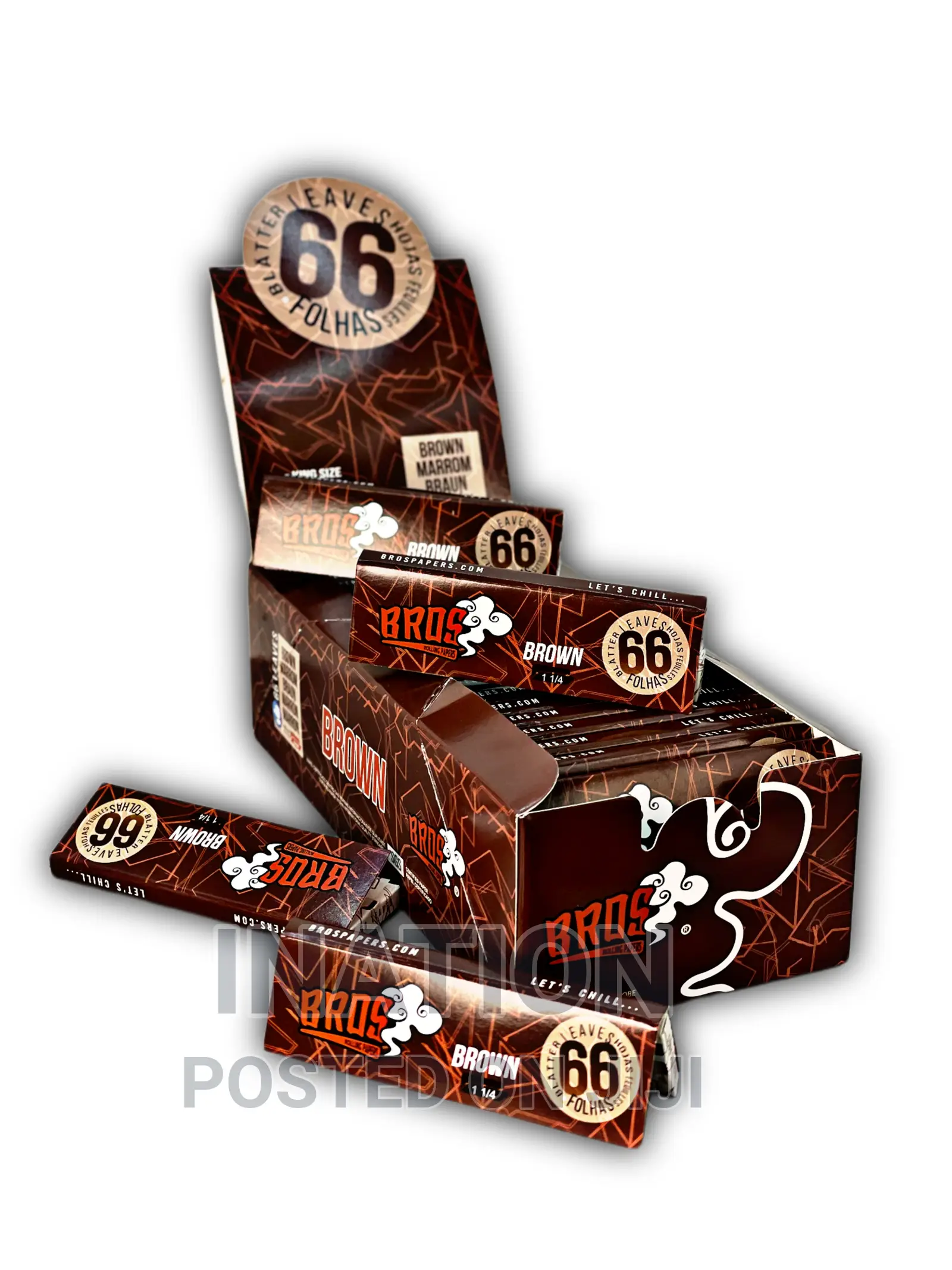 Bros Brown Rolling Paper 66 Leaves