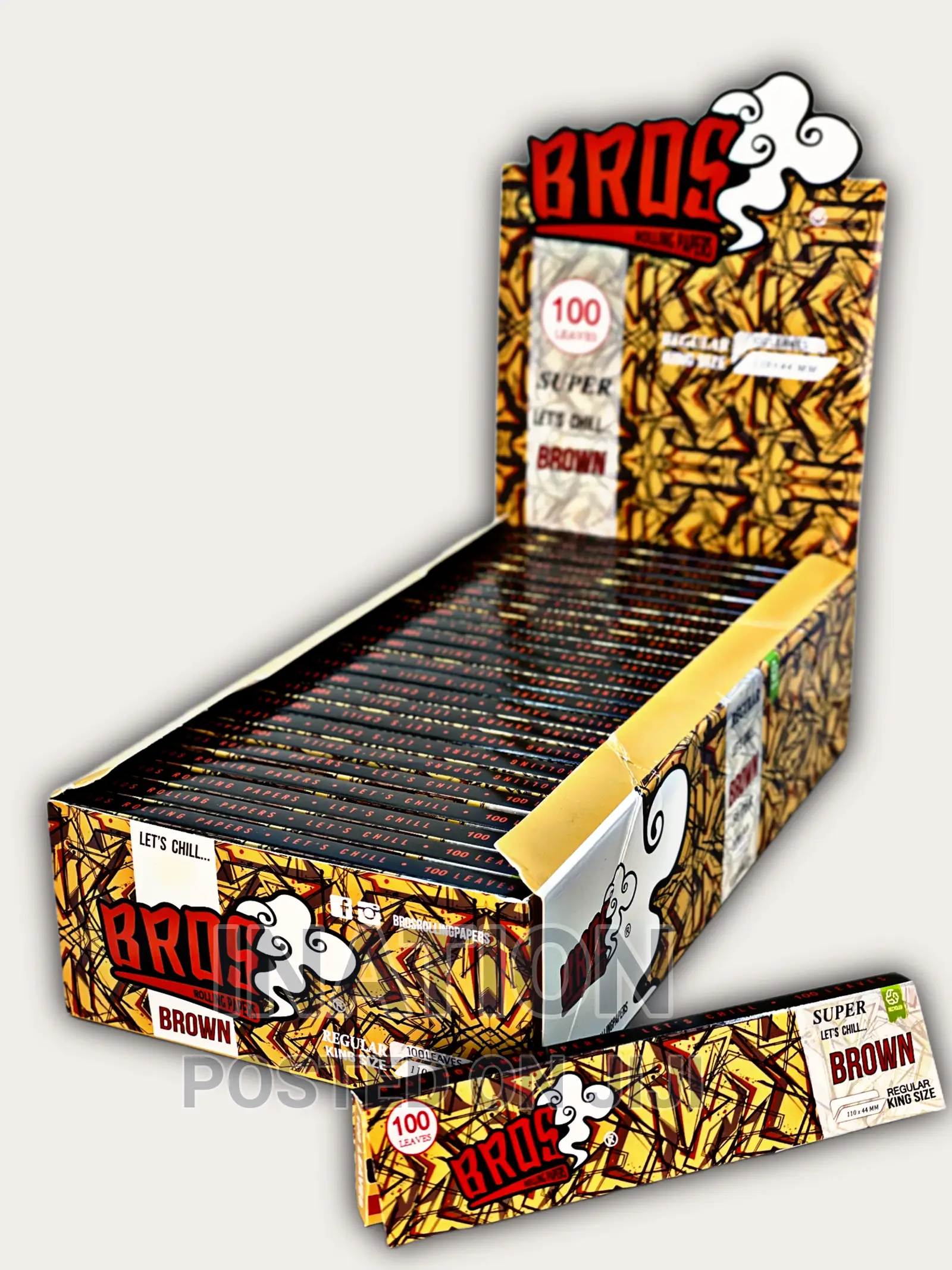 Bros Brown Rolling Paper 66 Leaves
