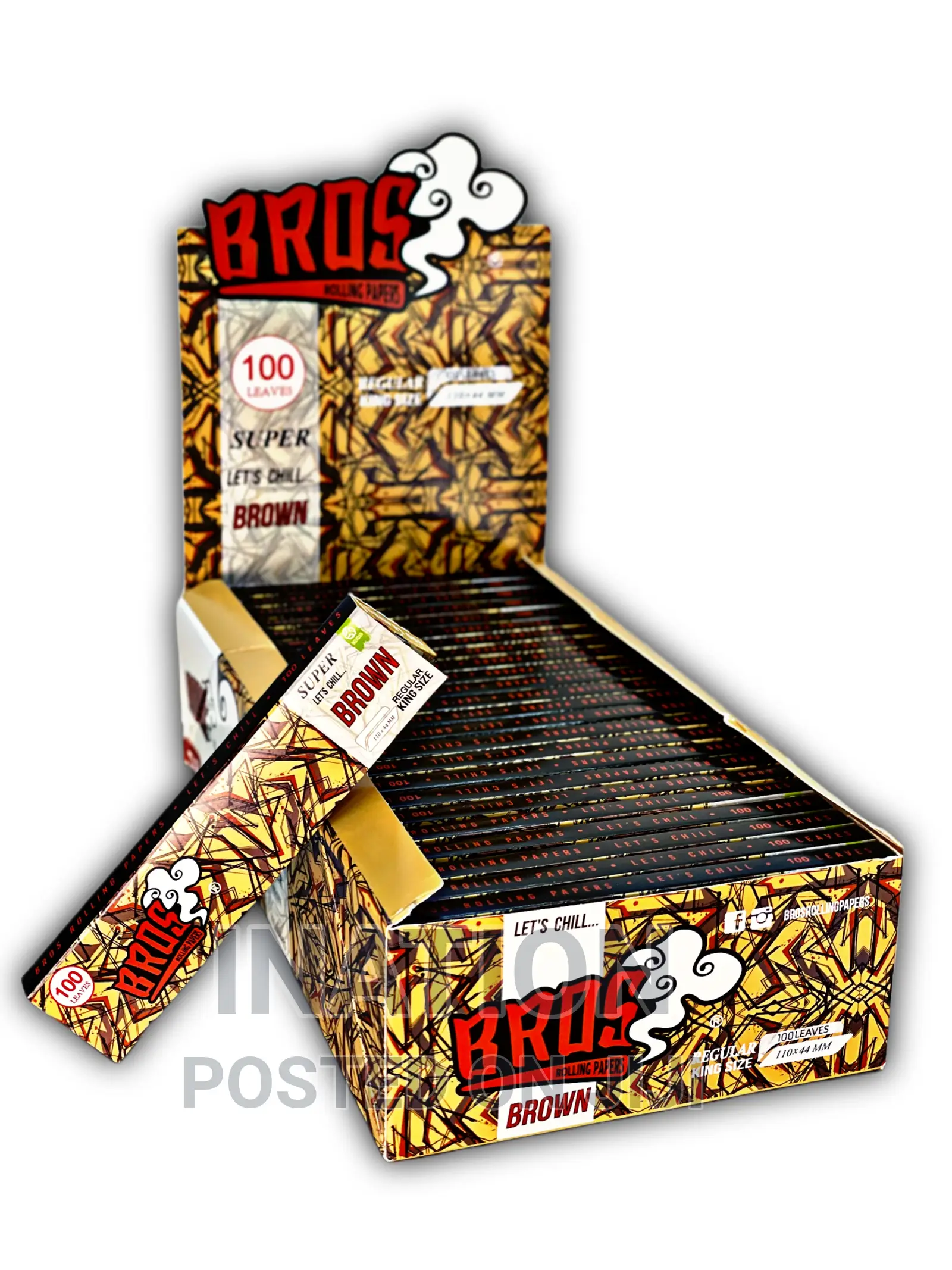 Bros Brown Rolling Paper 66 Leaves