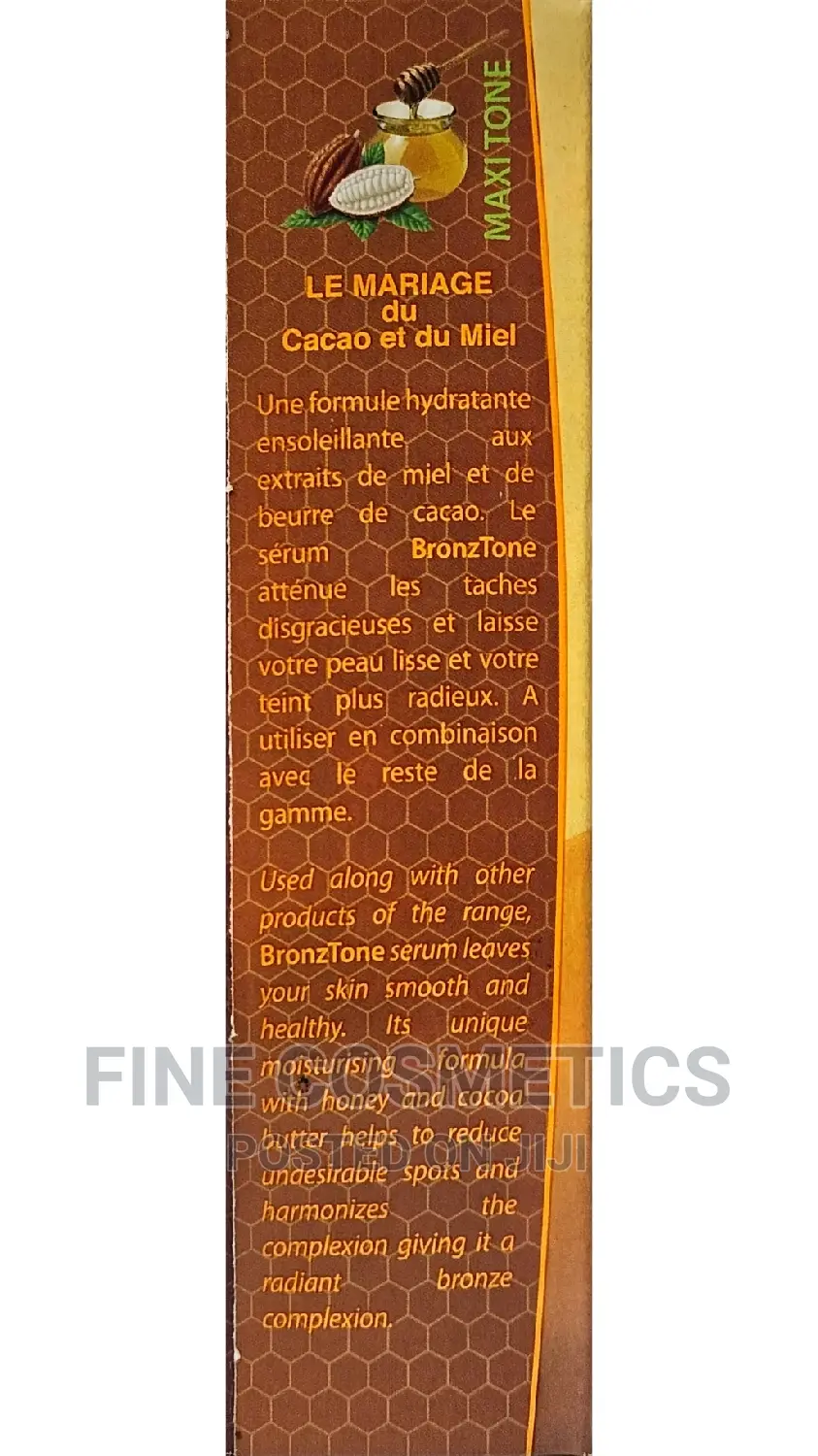 Bronztone Max Tone Serum With Cocoa Butter and Honey Extract