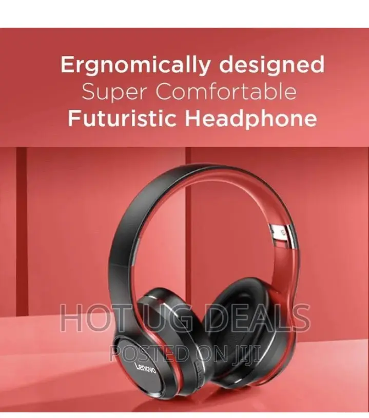 Lenovo Noise-Cancelling Wireless Bluetooth Headphone-Black
