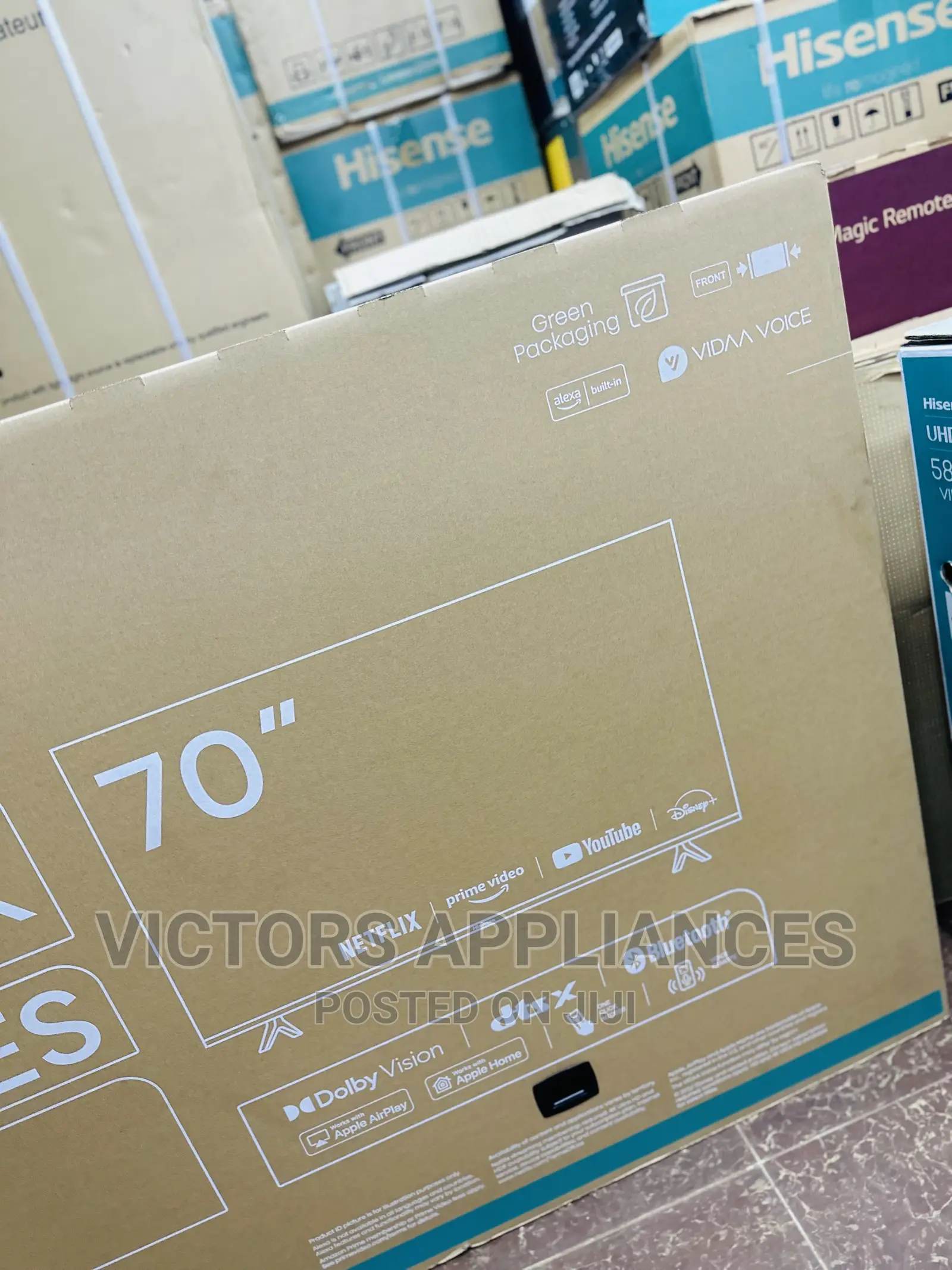 Hisense 70inch UHD Smart Tv Frameless
