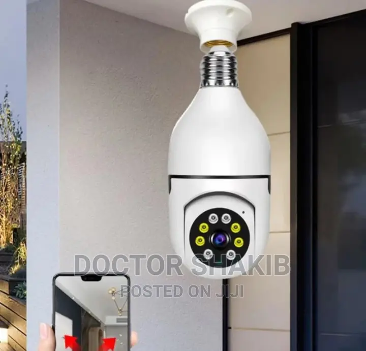 3600 Panoramic WIFI IR IP E27 Light Bulb Smart Camera 1080p