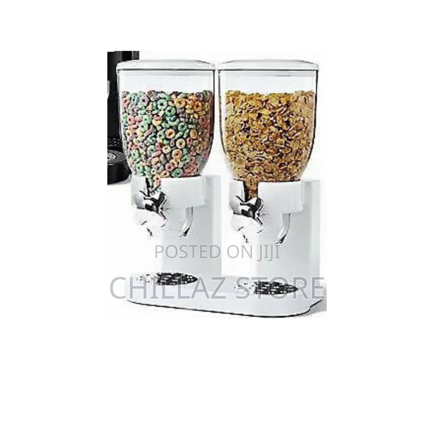 Double Cereal Dispenser.