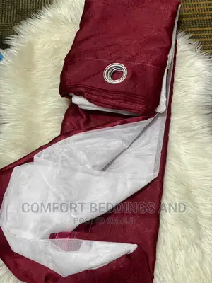 Curtains With Net Maroon