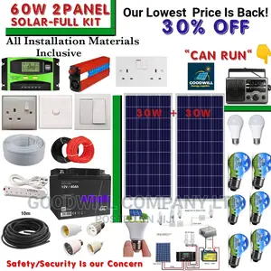 60w Solar System Full Kit Class a / 60w Solar Kit