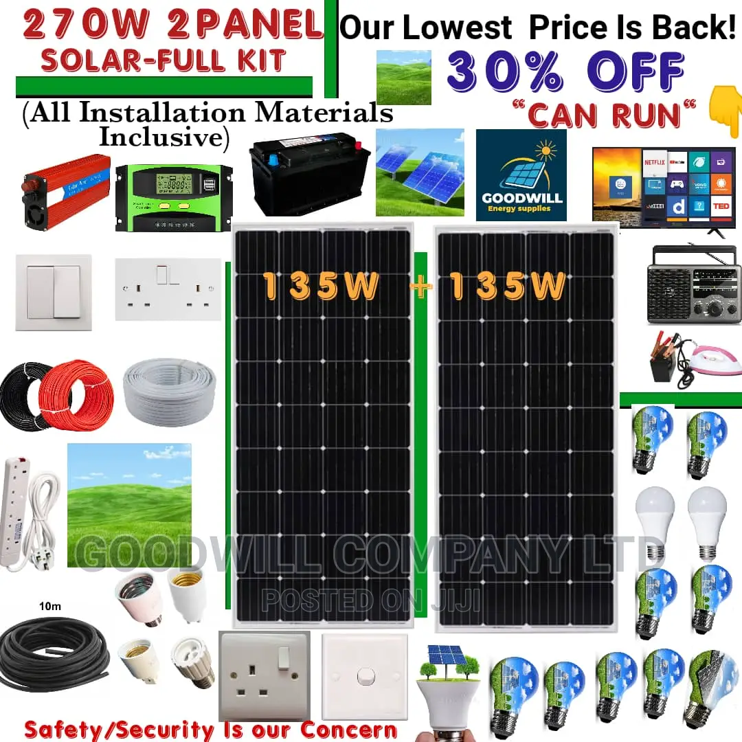 270w Solar System Full Kit Class a / 270w Solar K